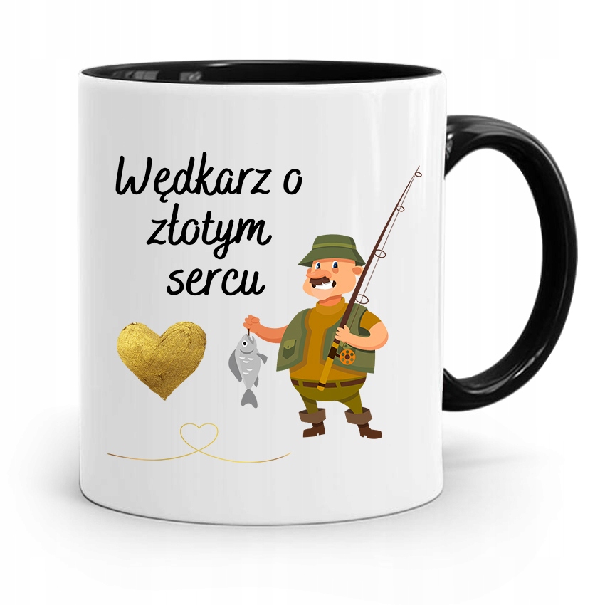

Kubek Czarny Dla Wędkarza O Złotym Sercu