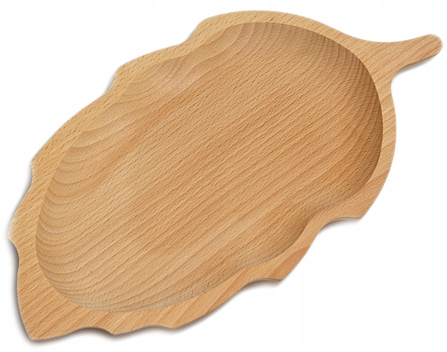 

Korytko Talerz Liść na Przekąski Potrawy Drewno