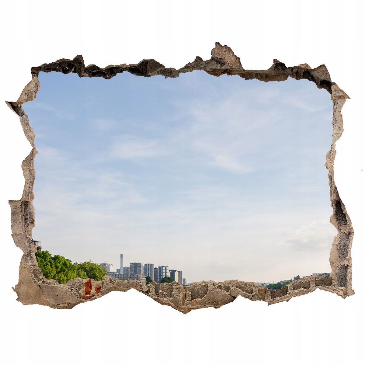 

Fototapeta dziura na ścianę 3d Wieża Eiffla Paryż