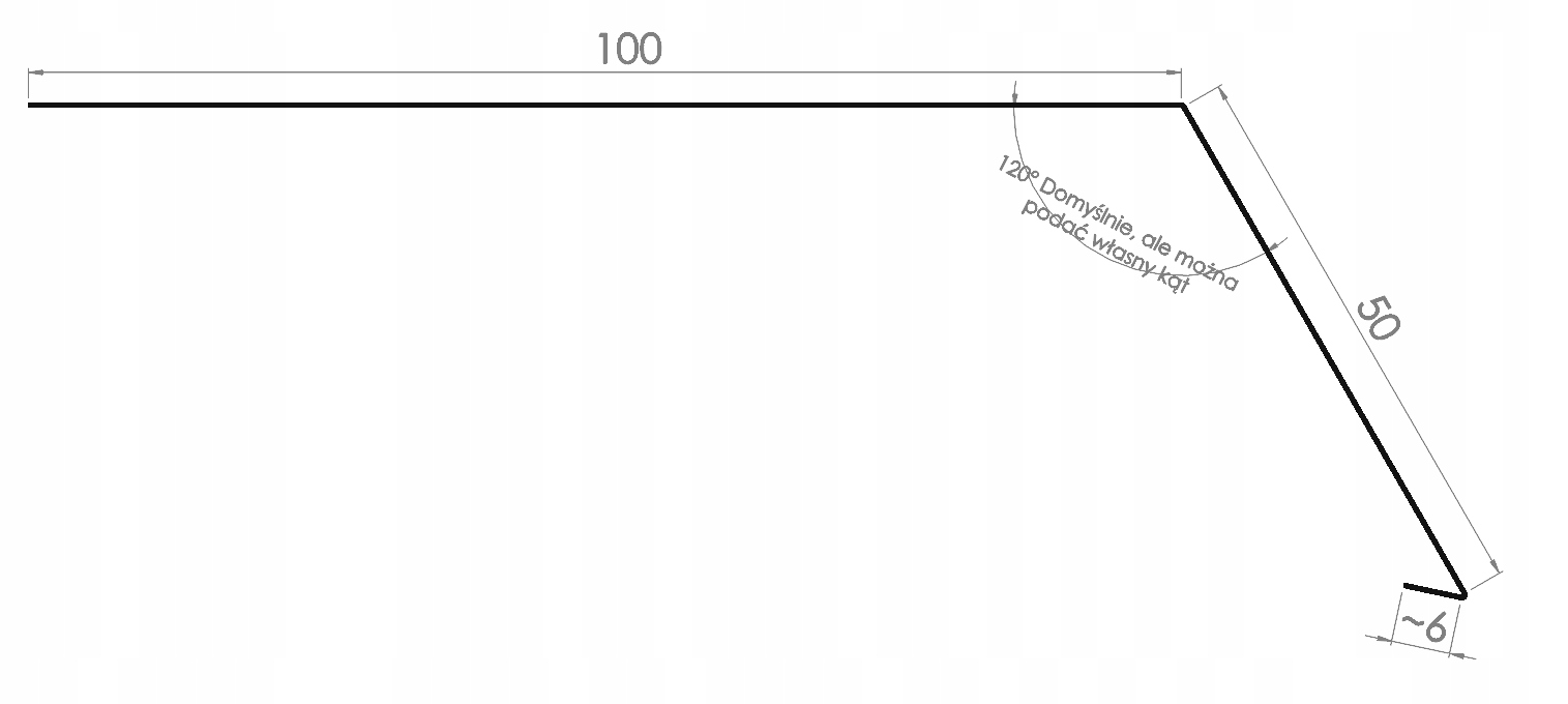 PAS NADRYNNOWY DOWOLNY KĄT 150 MAT, RÓŻNE KOLORY 1,25M Kod producenta PAS_NAD_150