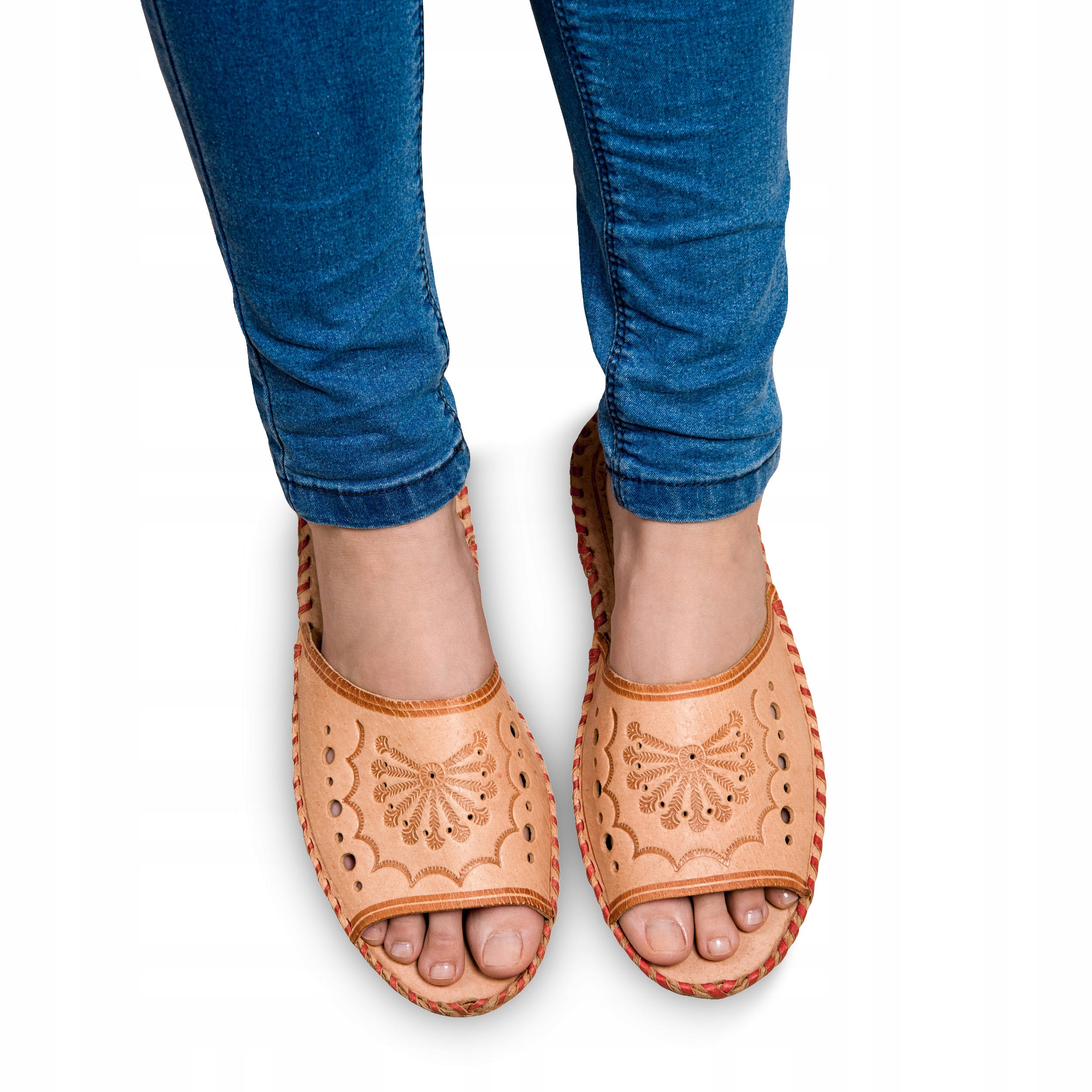 KAPCIE DAMSKIE SKÓRZANE GÓRALSKIE ODDYCHAJĄCE r.38 Marka Nowo