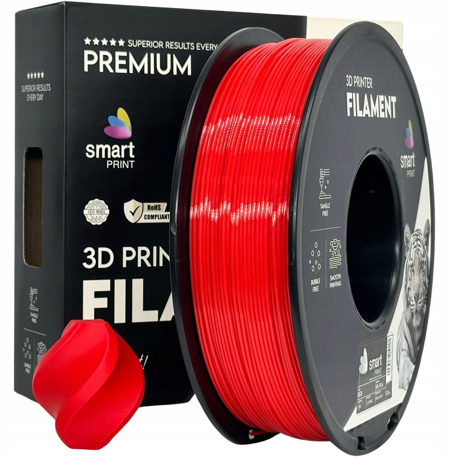 10 X Filament Smart Print Hs-pla Red Czerwony Szybki 1.75mm 1kg