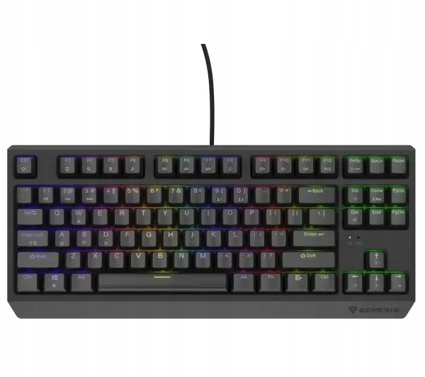 Klawiatura mechaniczna Genesis Thor 230 Tkl Us Rgb Outemu Brown Czarna
