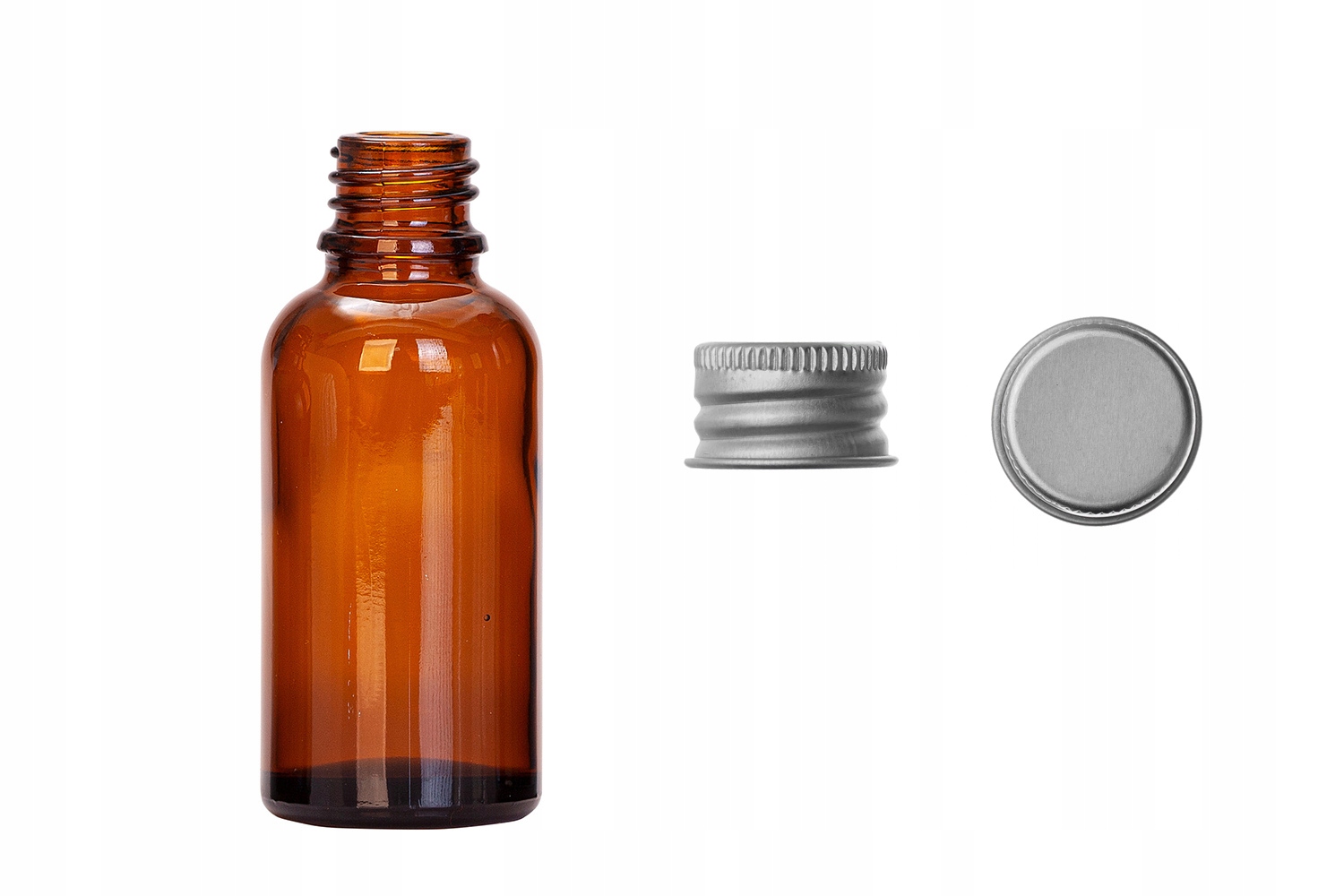 

Butelka szklana brązowa 30 ml nakrętka Alu 5 sztuk