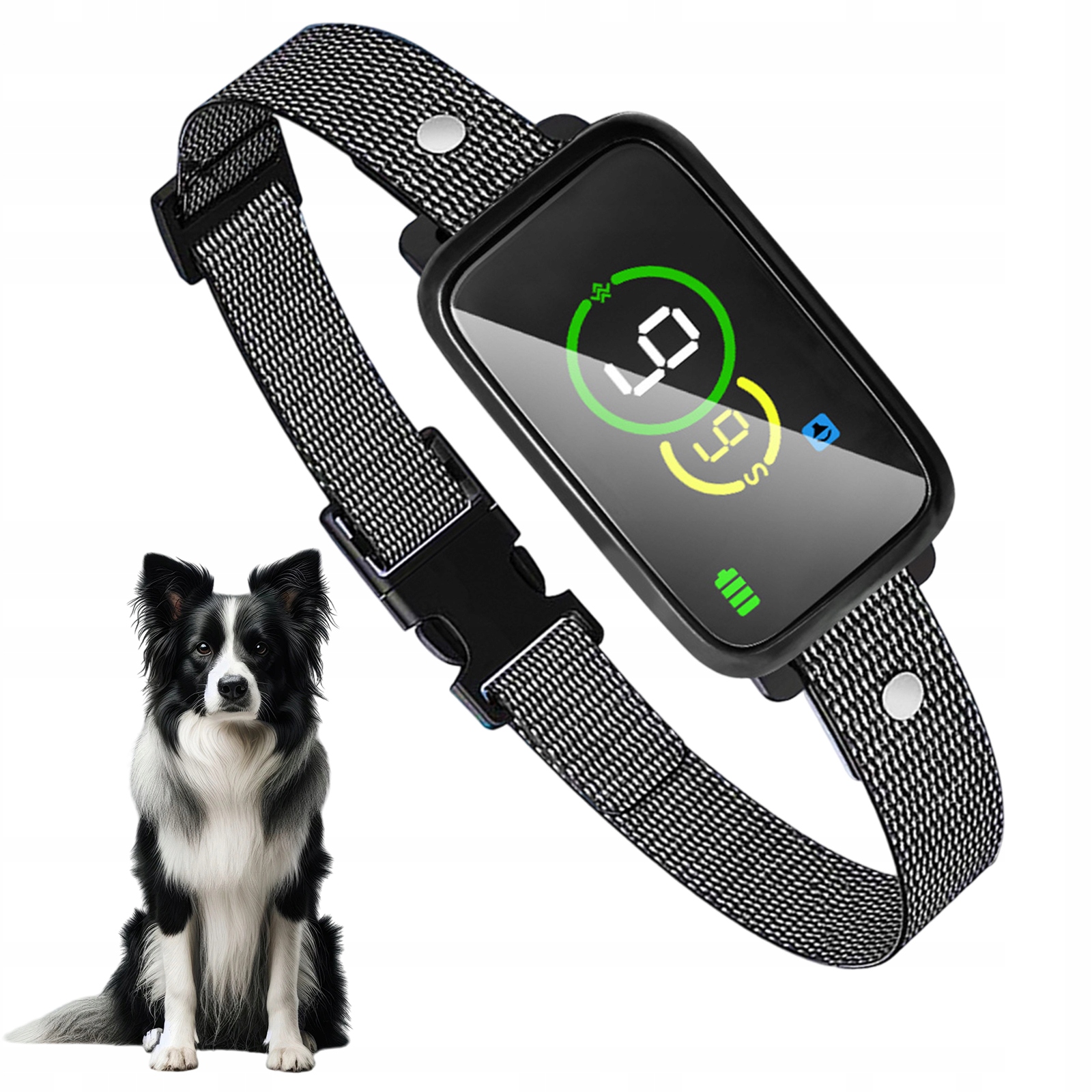 Levně Smart Nabíjecí Protištěkací Obojek Pro Velké Psy, Nastavitelný