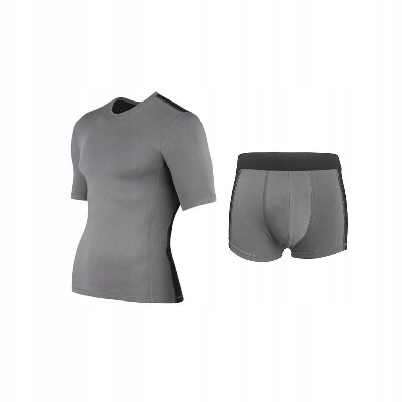 Komplet męski bokserki t-shirt wełna merino S