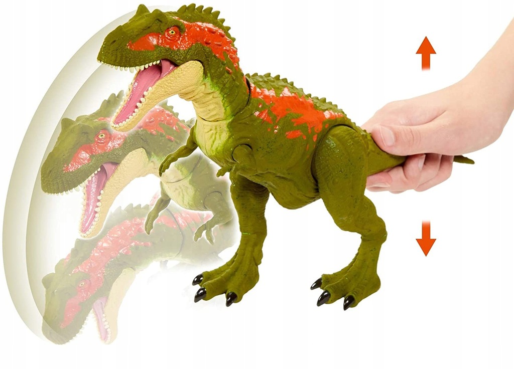 JURASSIC WORLD DINOZAUR ALBERTOSAURUS mega szczęki Wiek dziecka 4 lata +