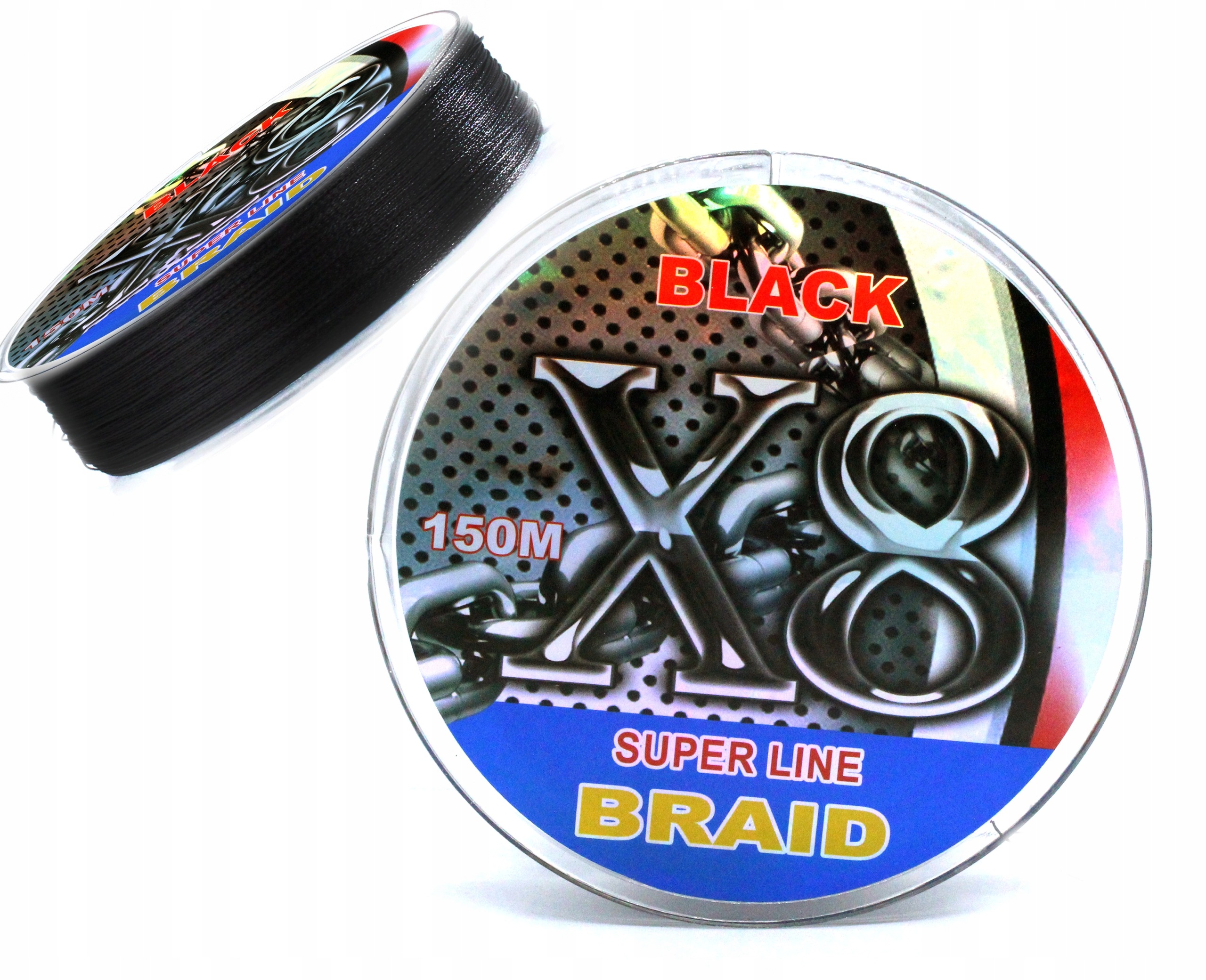 8 splotowa plecionka wędkarska Grizzly Rage czarna mocna 0,18mm 150m 29,2kg