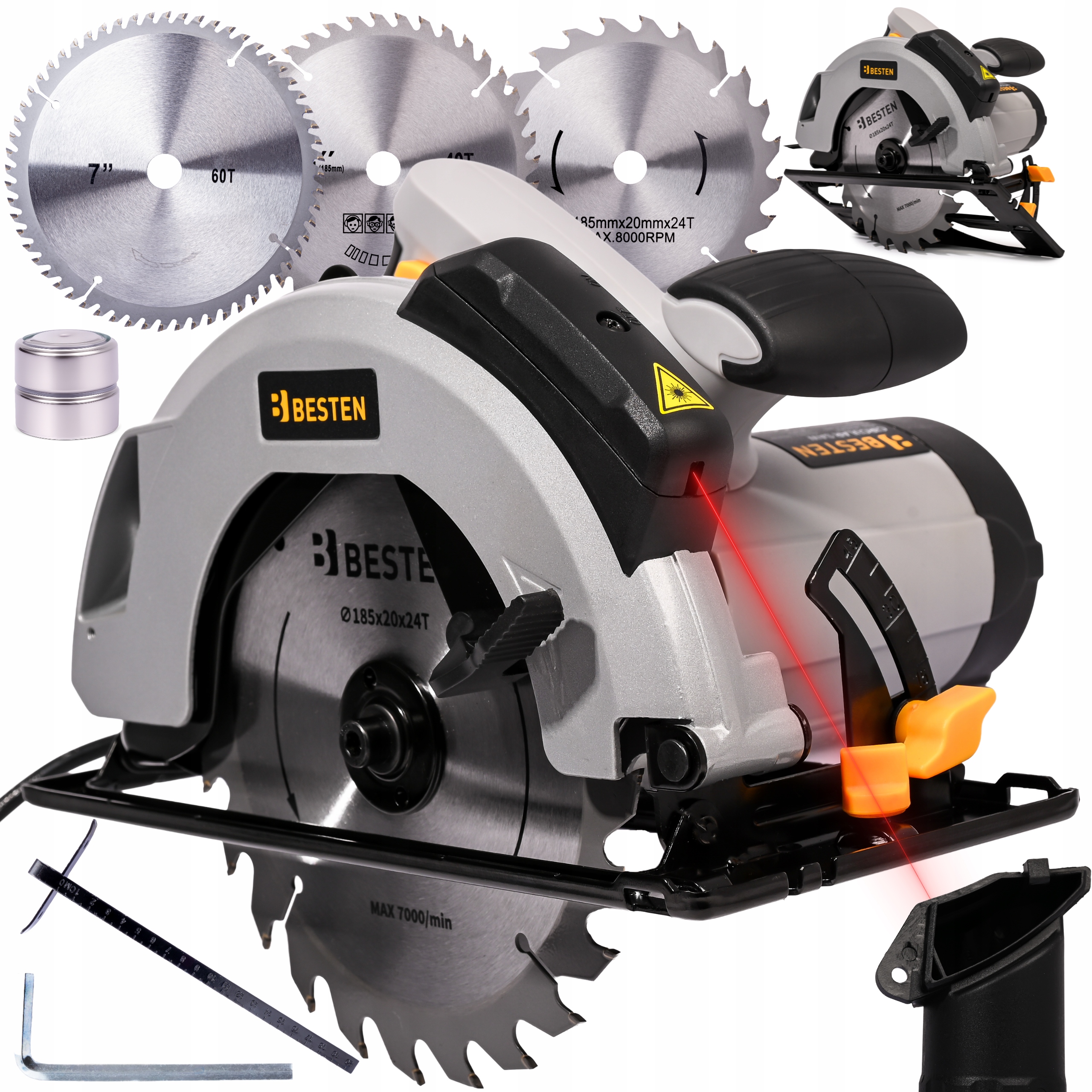 Piła stołowa Pilarka Tarczowa Przecinarka Ręczna Do Drewna Z Laserem 2000W