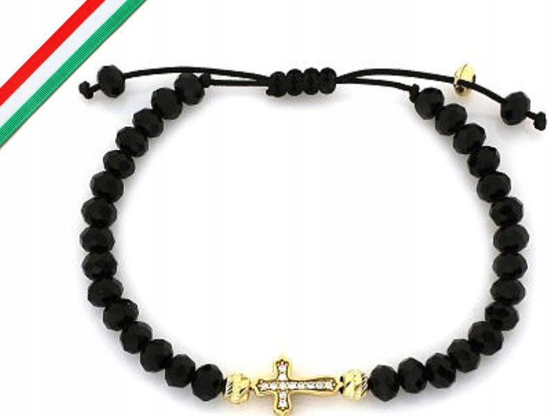 Zlatý náramek 585 s provázkem a křížkem, módní vzor jako dárek, jemný