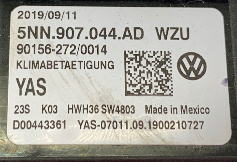 VW TIGUAN II ALLSPACE Unite commande clima Bouches buses 5NN907044AD