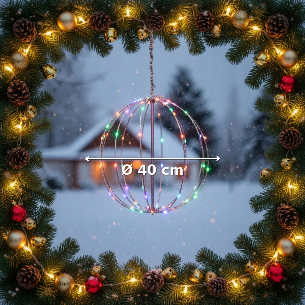 Kula ozdobna LED 40cm