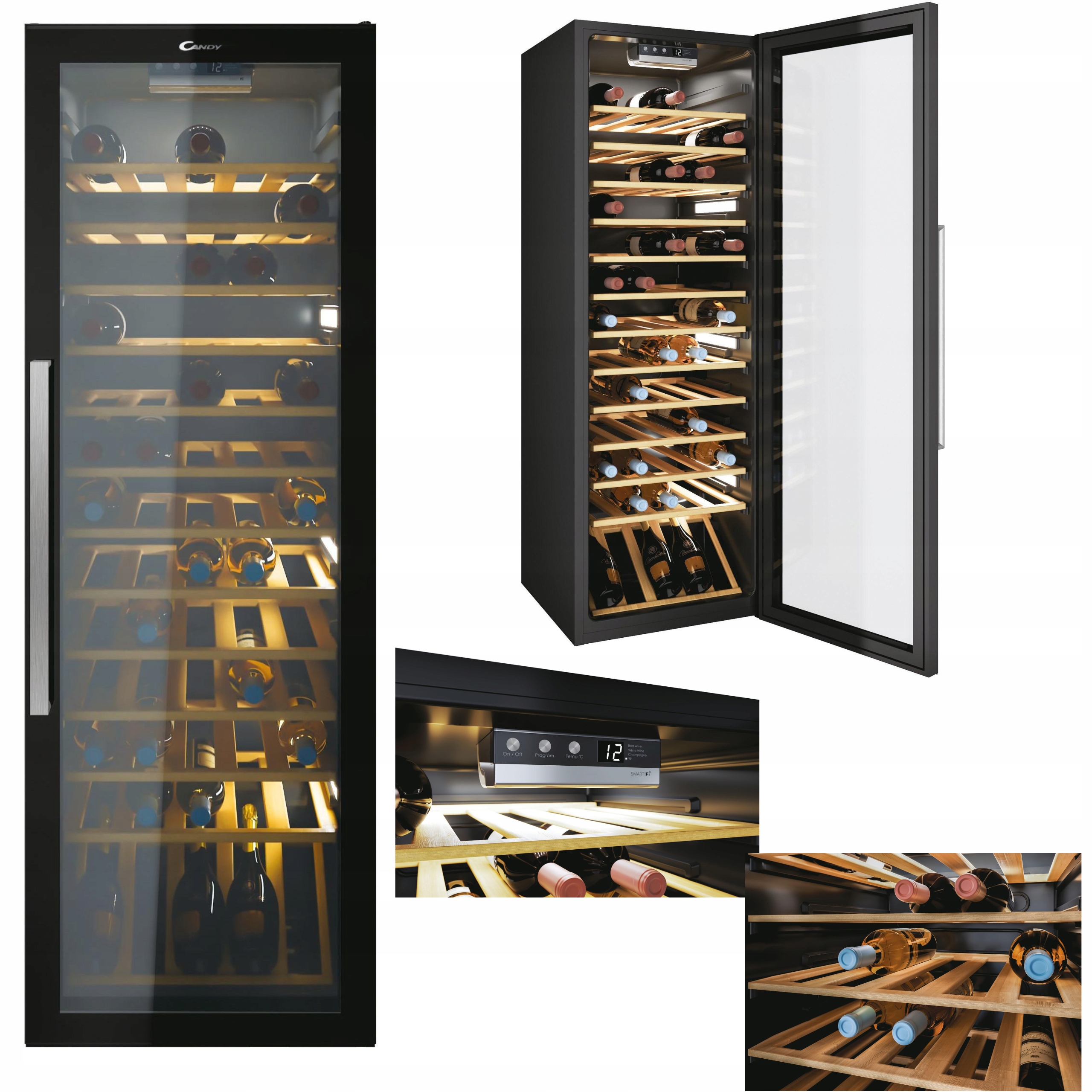 Candy | Wine Cooler | CWC 200 EELW/NF | Energy efficiency class G | Freea Wysokość produktu 146 cm