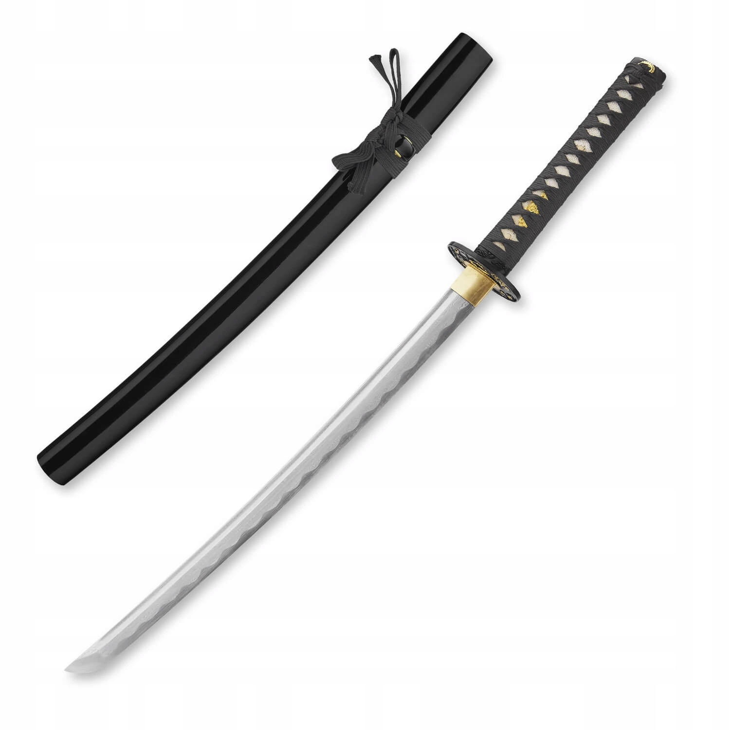 Wakizashi Shimane 1,60 Shaku,stal Aisi 1045, polerowana imitacja hamonu, Yokote