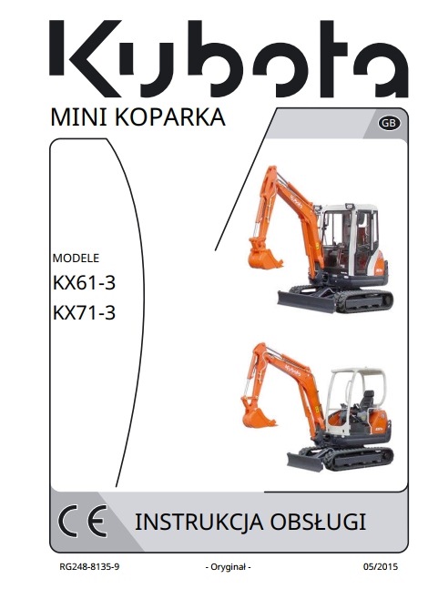 Instrukcja Obsługi Kubota Kx 61-3, Kx 71-3 Pl