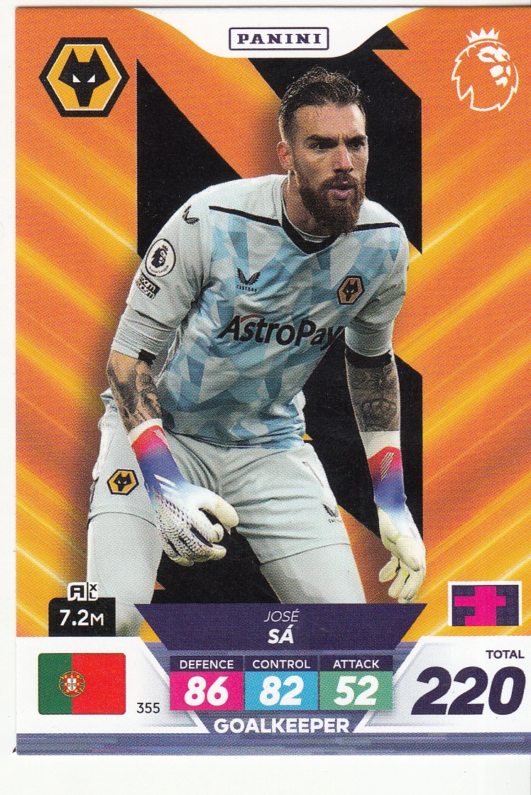 Premier League 2023 Plus Base Card Jose Sa 355