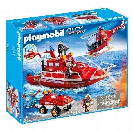 

Playmobil 9503 Zestaw Straż Pożarna Z Motorem Podw