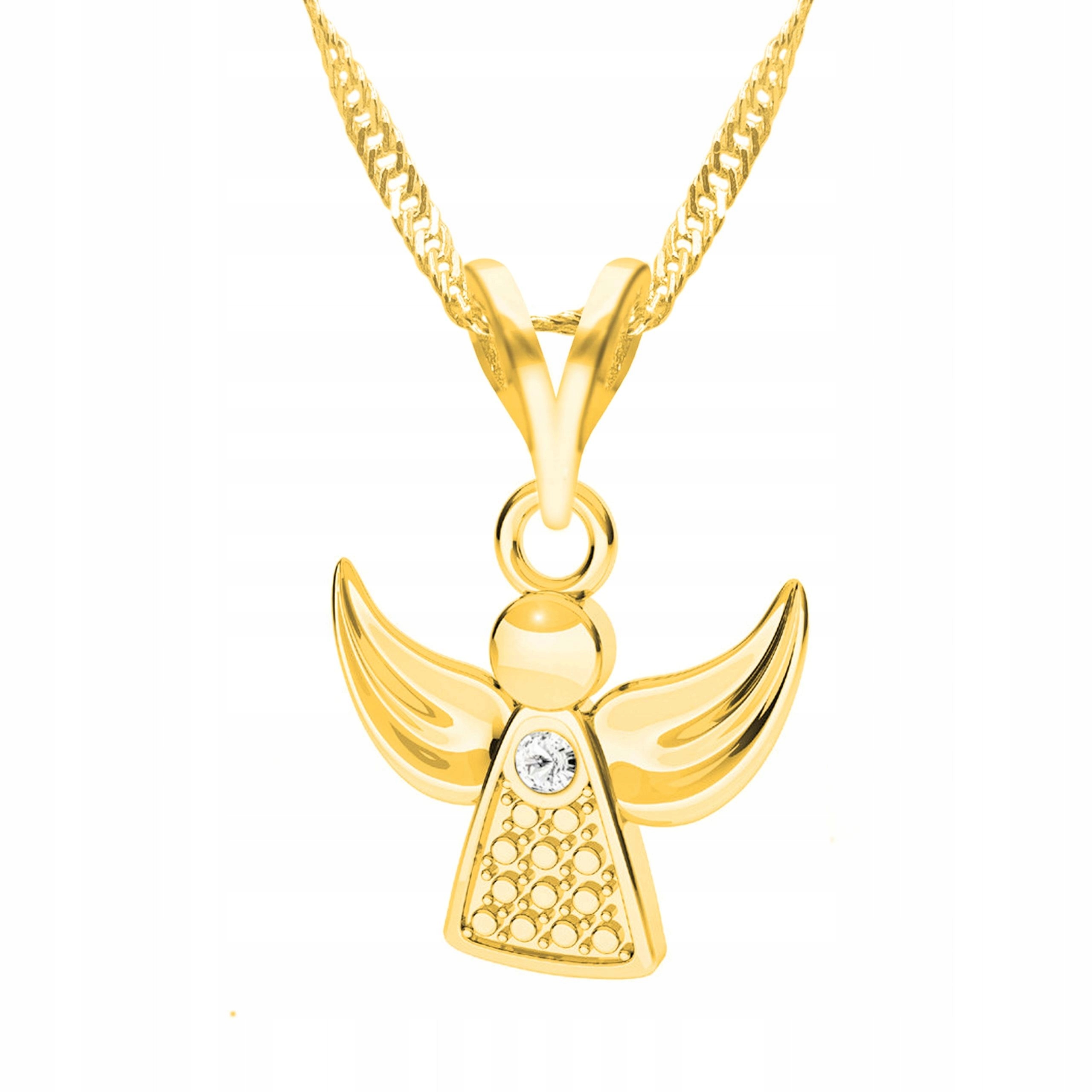 Zlatý náhrdelník s andělem anděl strážný nebe Stříbro 925