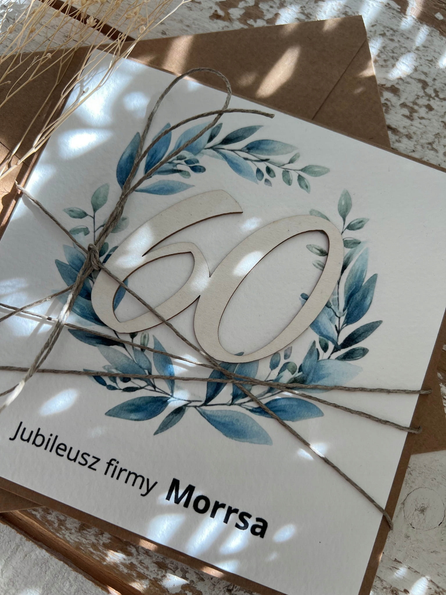 Ručně vyráběné přání k 60. výročí společnosti s personalizací (60. výročí divočiny