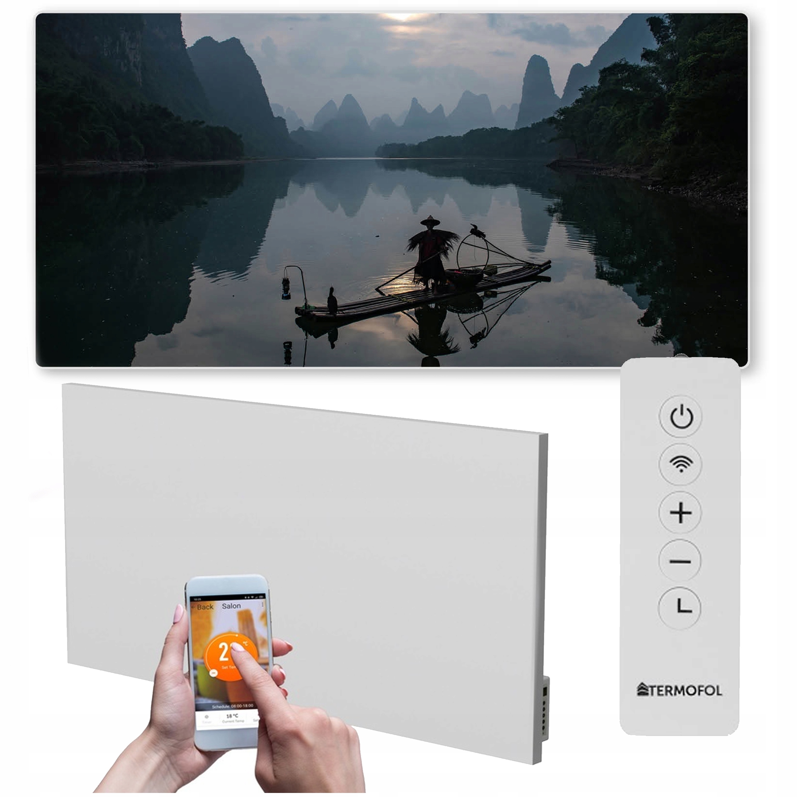 Infračervený obrazový ohrievač 700 W 120 x 60 cm WiFi