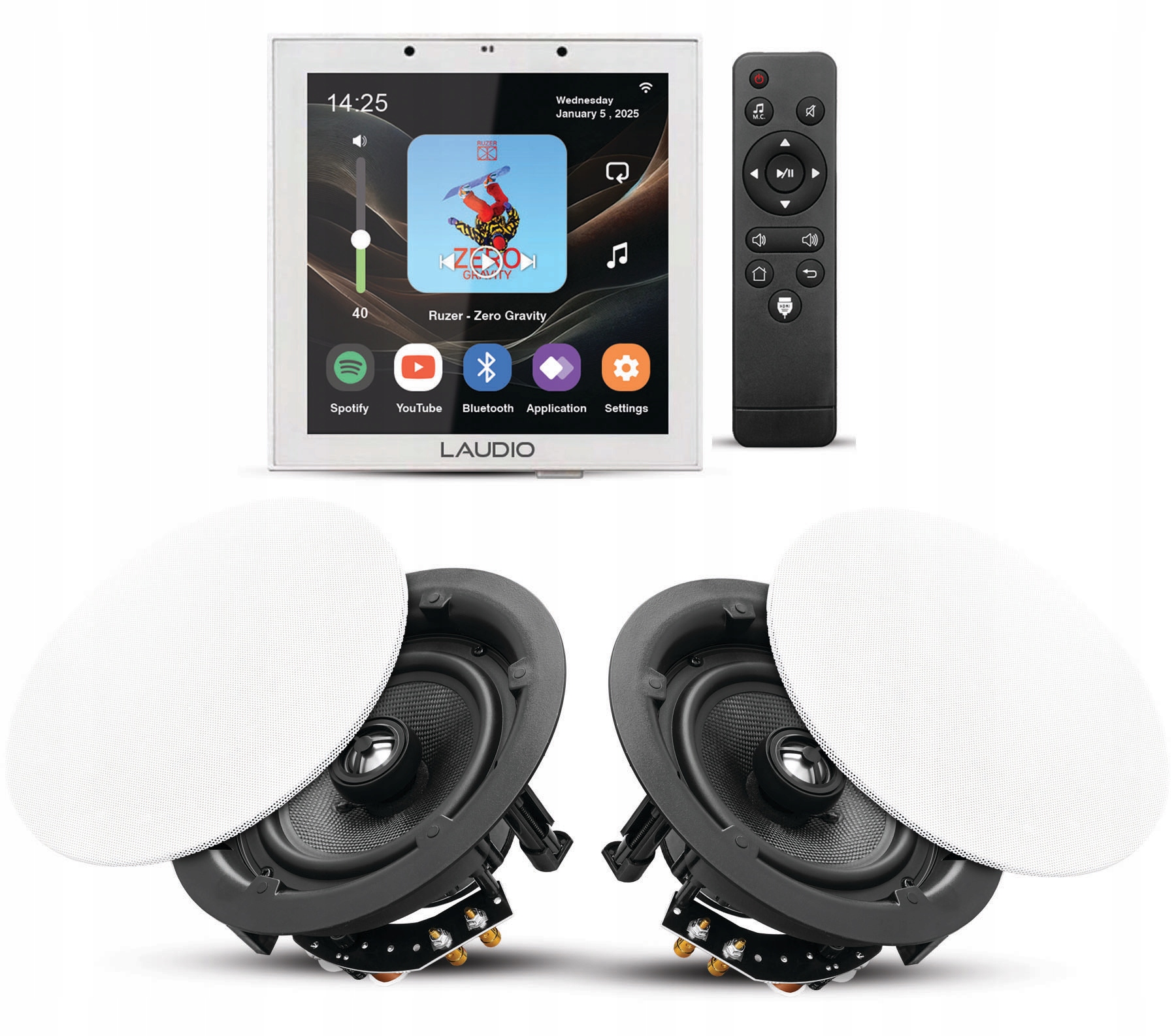 Laudio W40WIFI Internetové Podomietkové Rádio S Bt Usb Reproduktory 2X 80 W