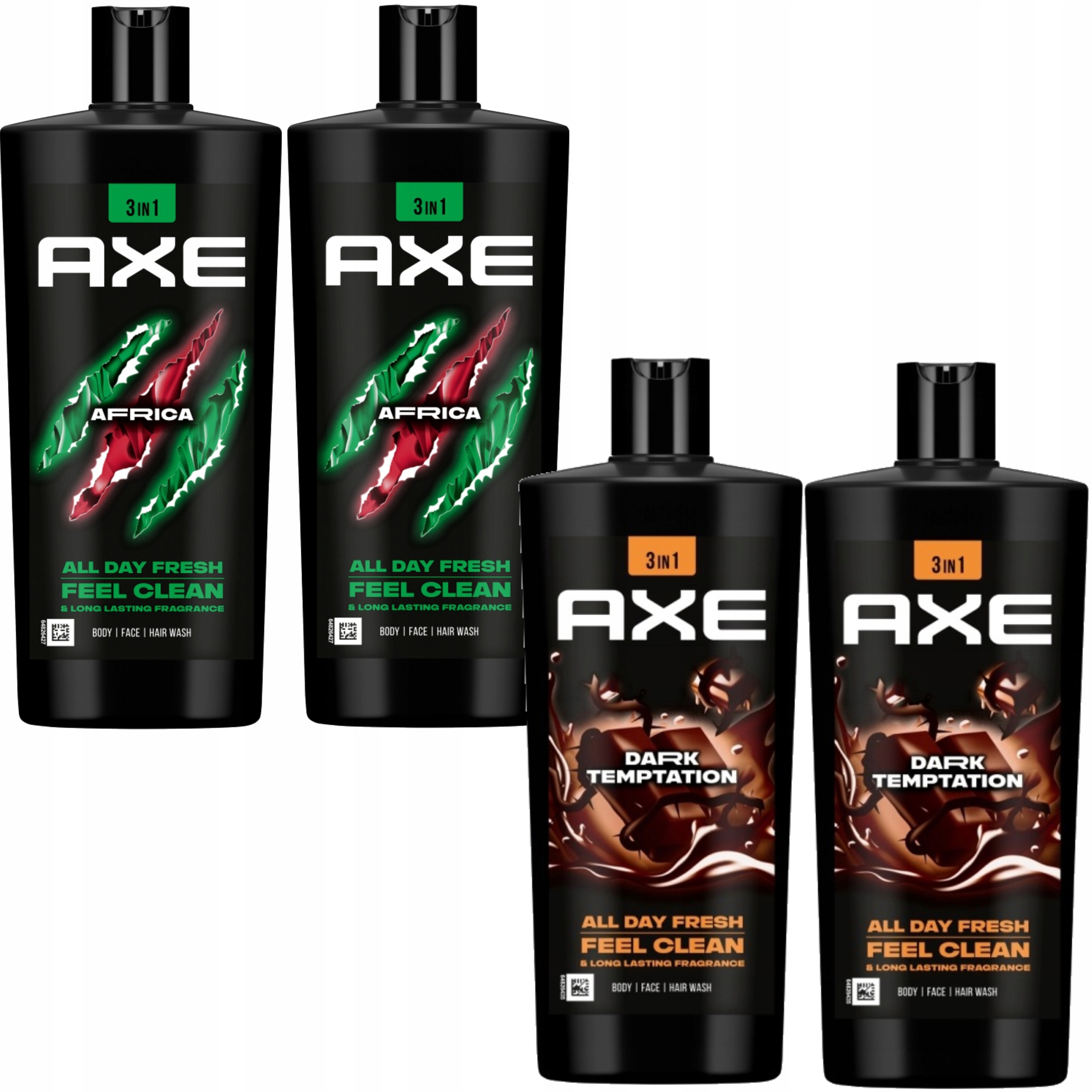 Axe Sada Sprchový Gel Šampon 3V1 Africa Dark Temptation 2.8 L
