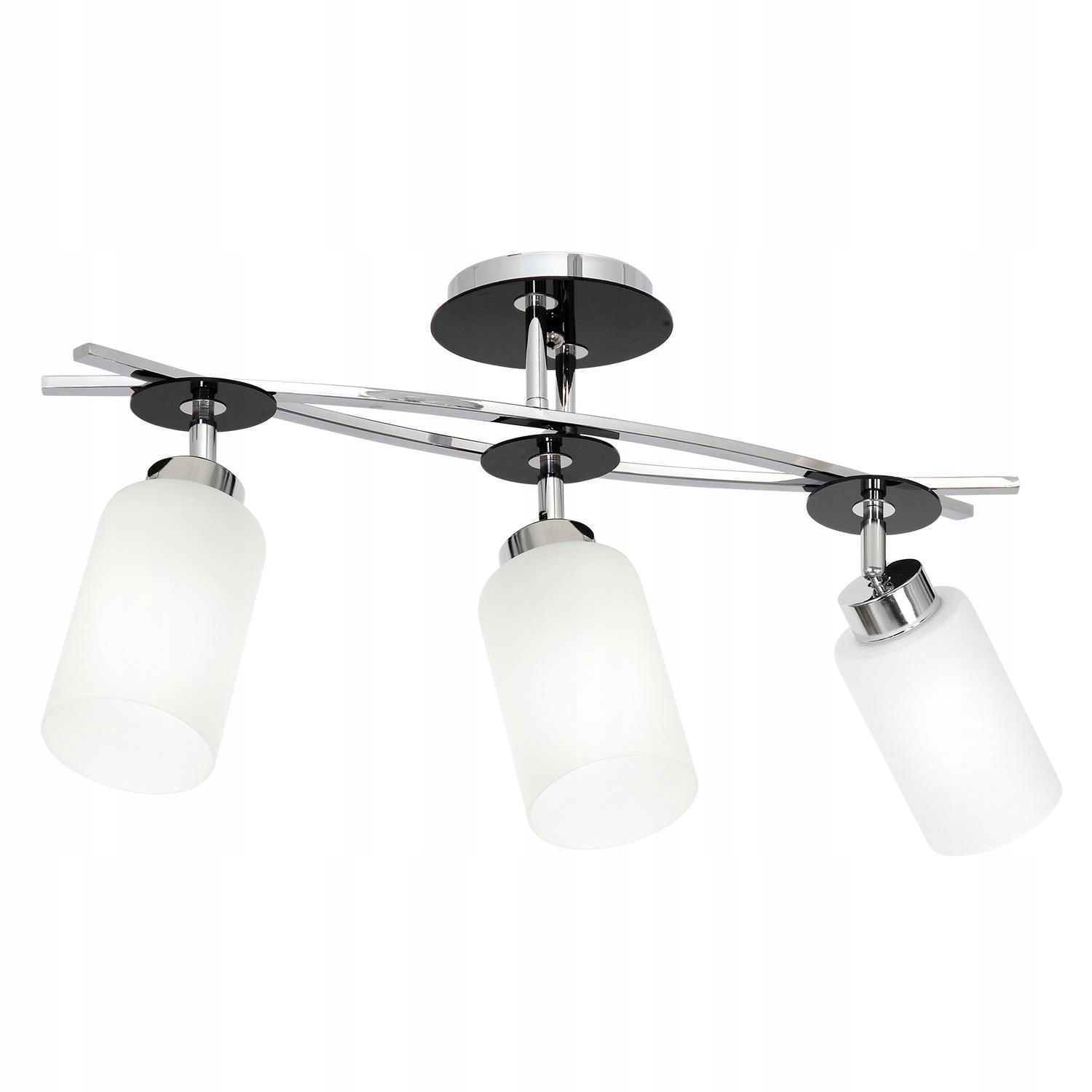 Stropná lampa na koľajnici trojitá, biela, štýlová