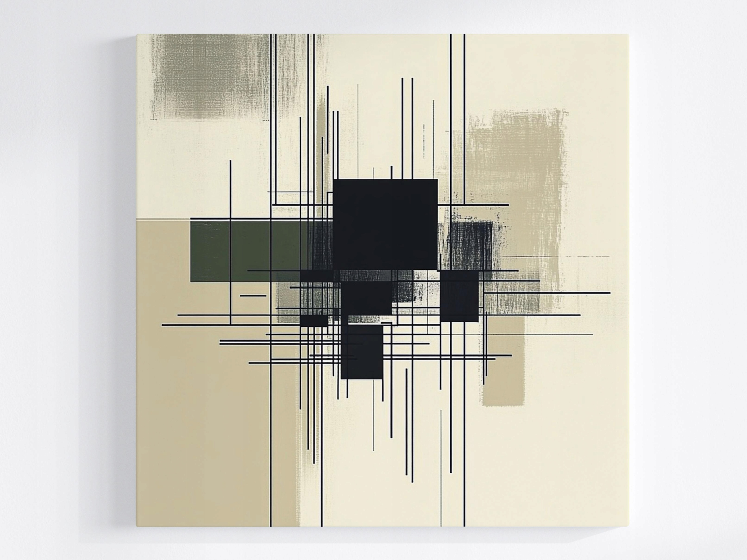 Obraz Na Plátně Canvas Abstrakce Bauhaus Mid-century Modern Linka 80x80