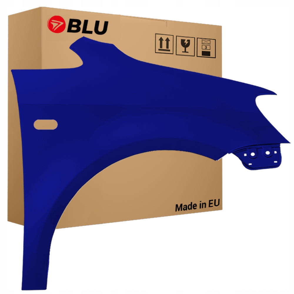 Blu Blatník Vw Caddy III 3 2K lift LL5M pravý modrý 10-15 přední s otvorem