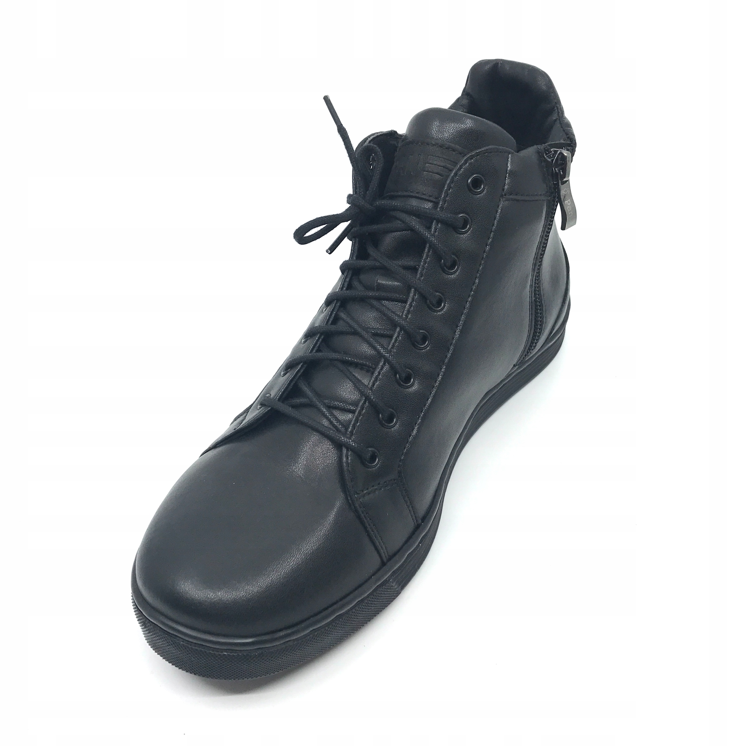 BUTY SZTYBLETY MĘSKIE SKÓRA CZARNE 45 30 cm PAN Rozmiar 45