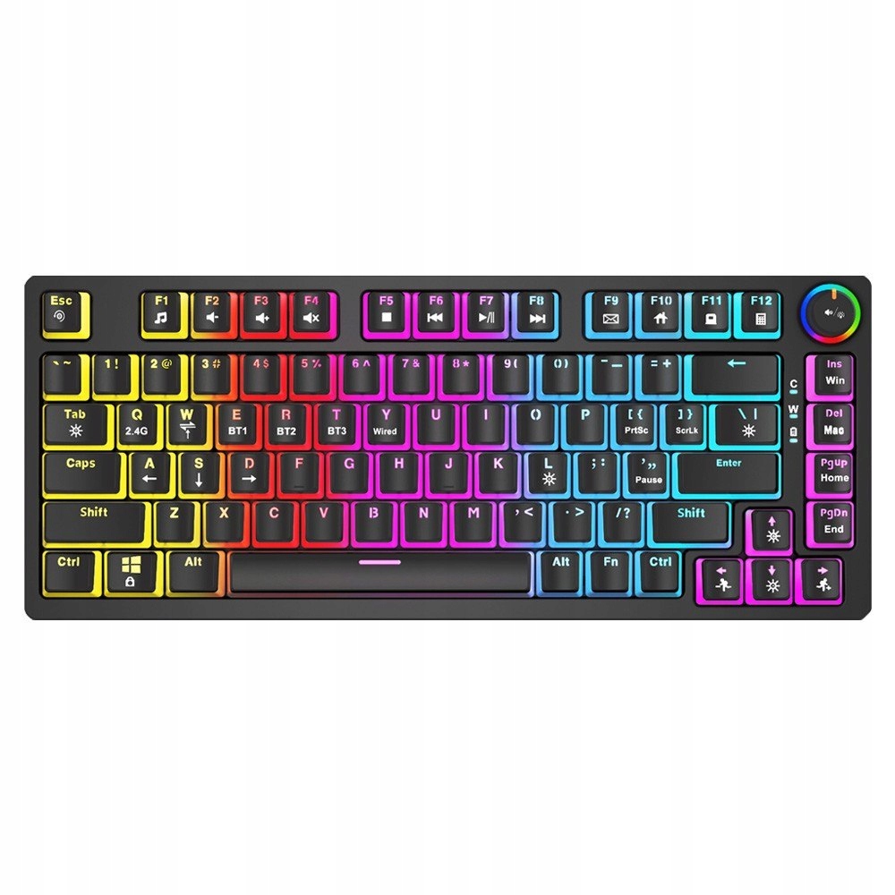 Savio Klawiatura mechaniczna bezprzewodowa Phenix, Gateron Red Pro, Pudding