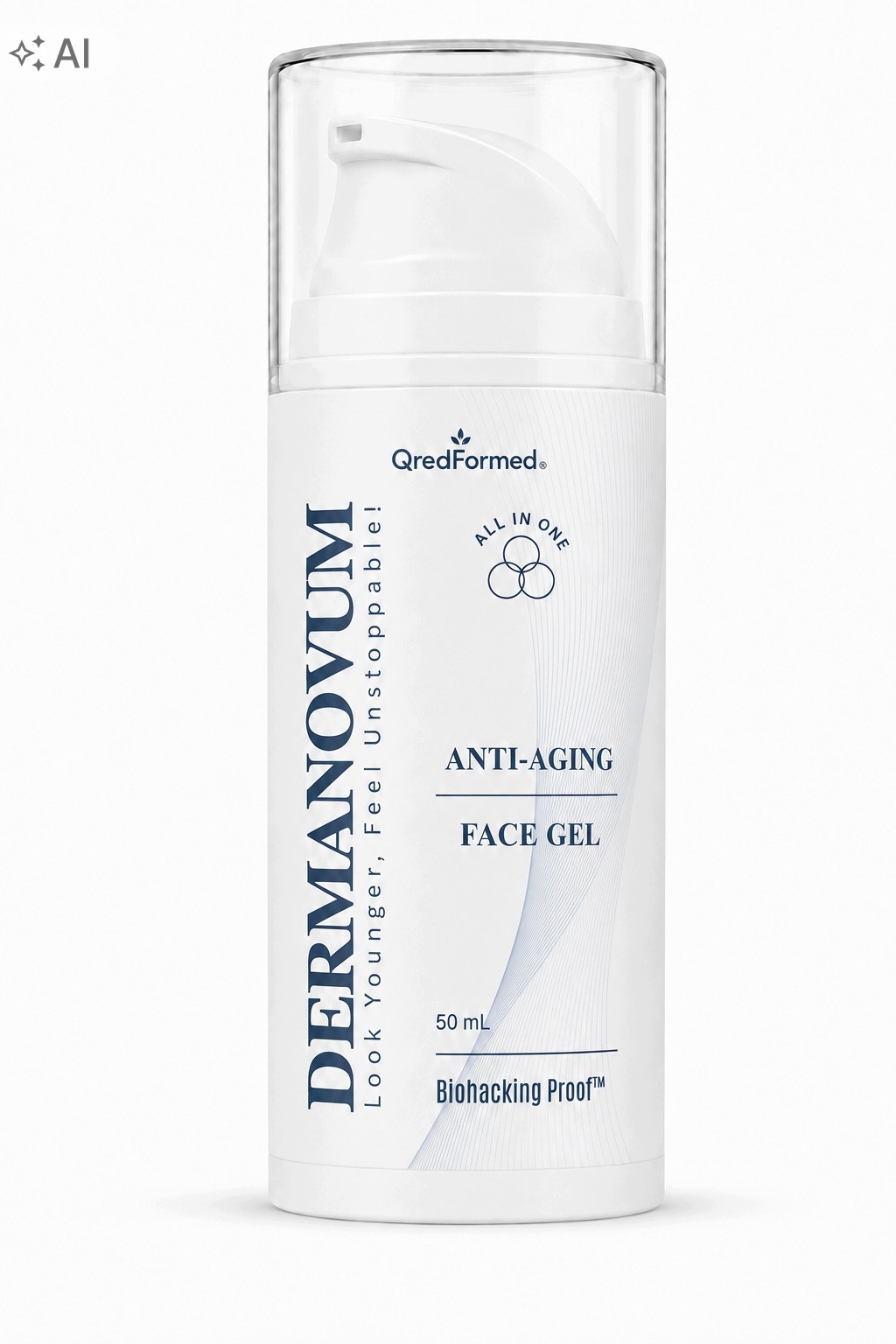 Dermanovum – Hydratační a zpevňující gel na pleť – 50 ml