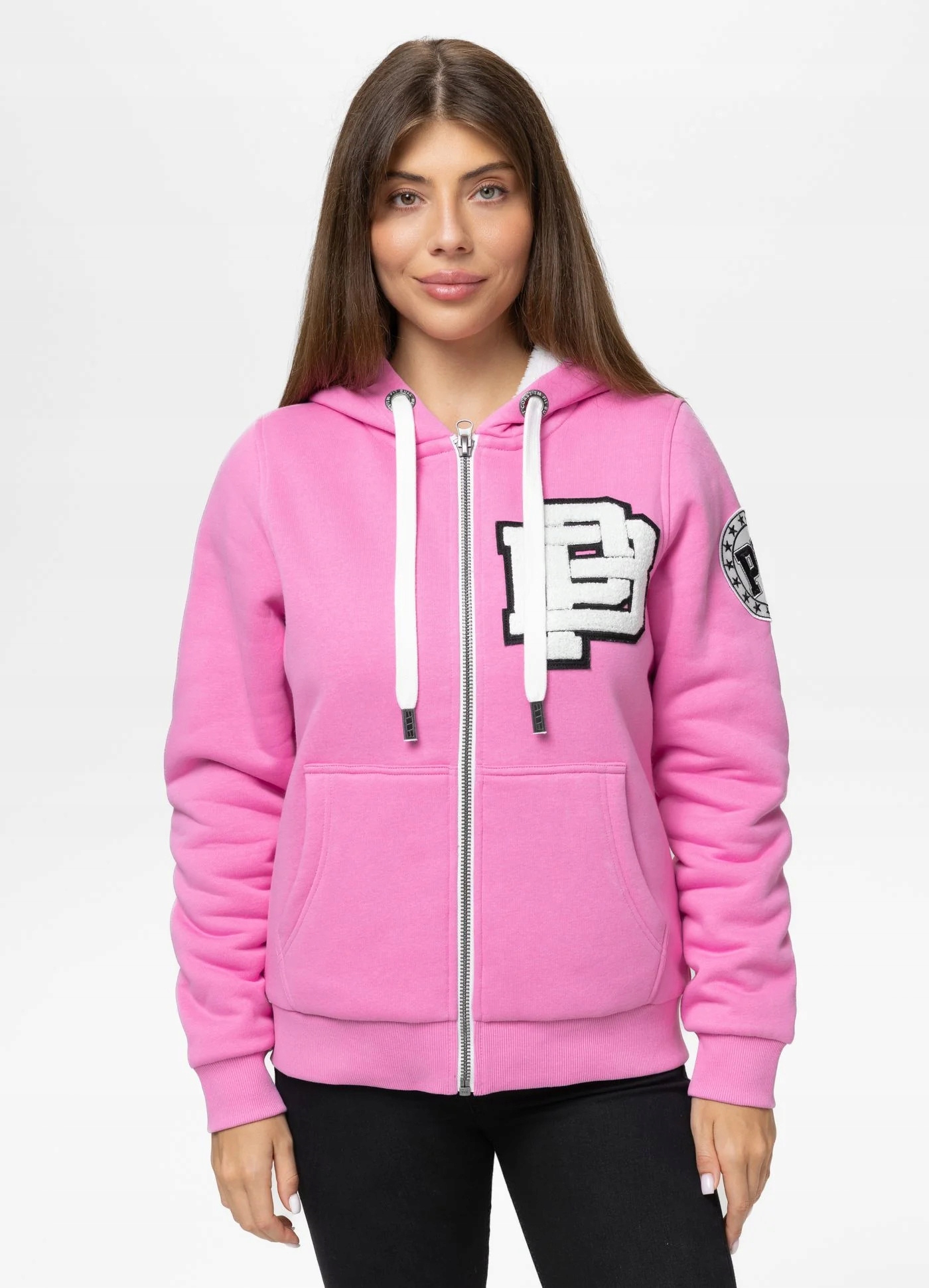 Dámská Mikina S Kapucí Pit Bull Ruffina Pb růžová sportovní velikost M