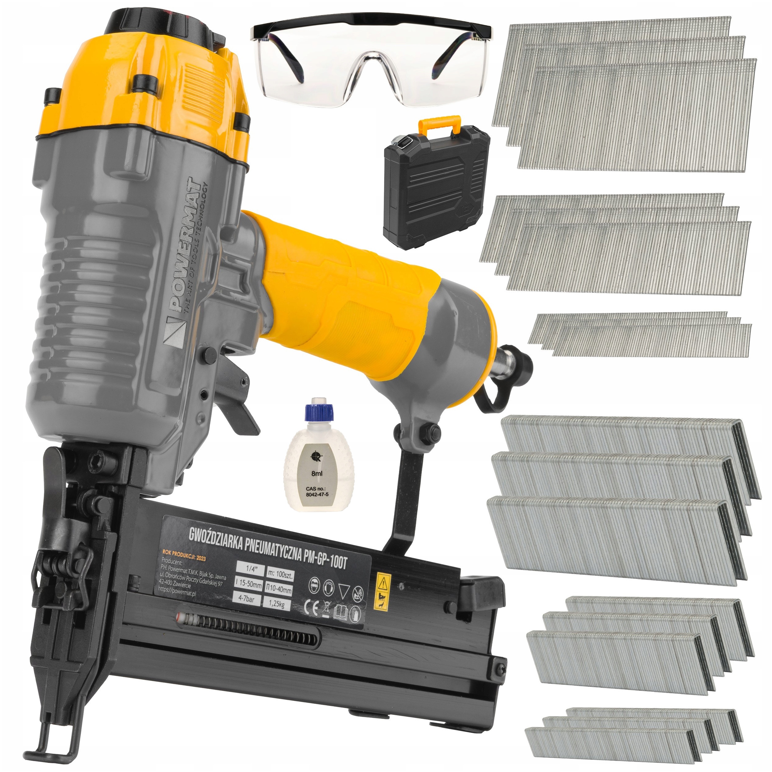 Pneumatická Hřebíkovačka A Sešívačka Sada 750X Svorky 1000X Hřebíky