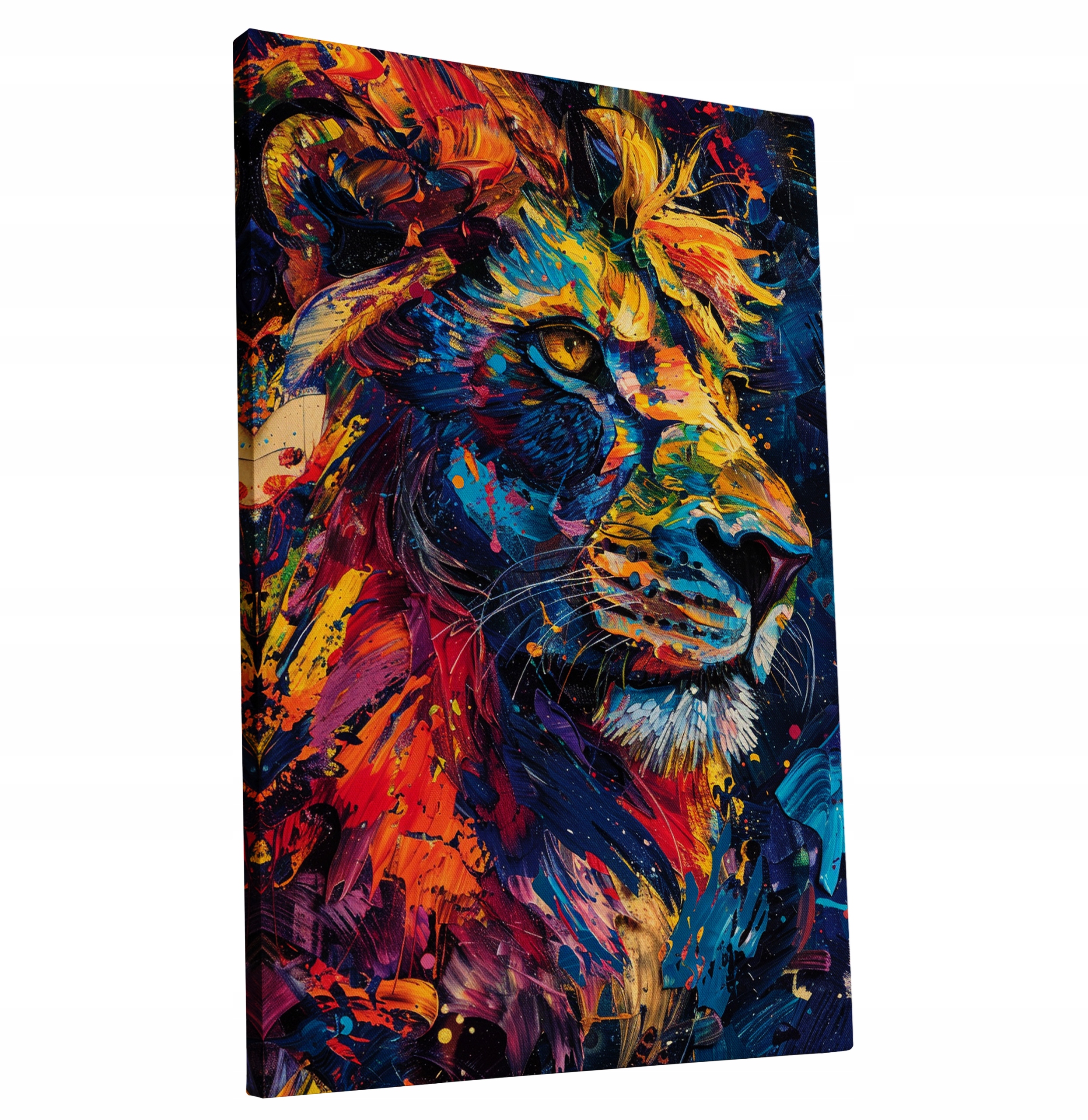 Obraz na plátně Barevný lev v moderním stylu domu obývacího pokoje 80x120