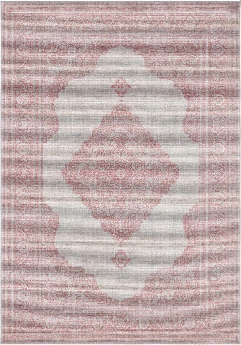 Orientálny koberec do obývačky 160 x 230 cm, ružovo krémový, plocho tkaný