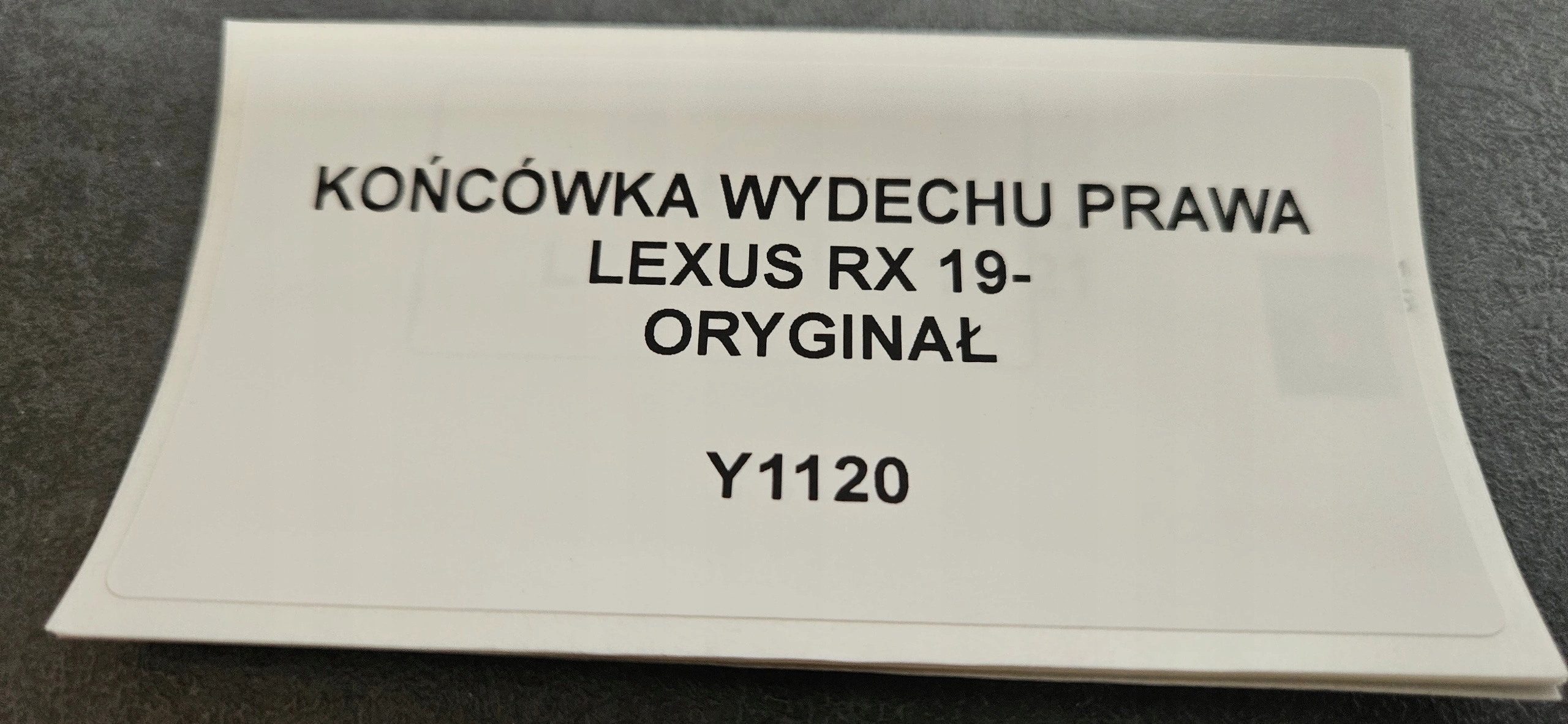 pipe end of an exhaust right LEXUS RX 19- original
