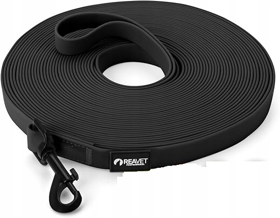 Dlouhá Vodítko Pro Psa O Délce 15 Metrů Černá, Odolná A Voděodolná S Rukojetí