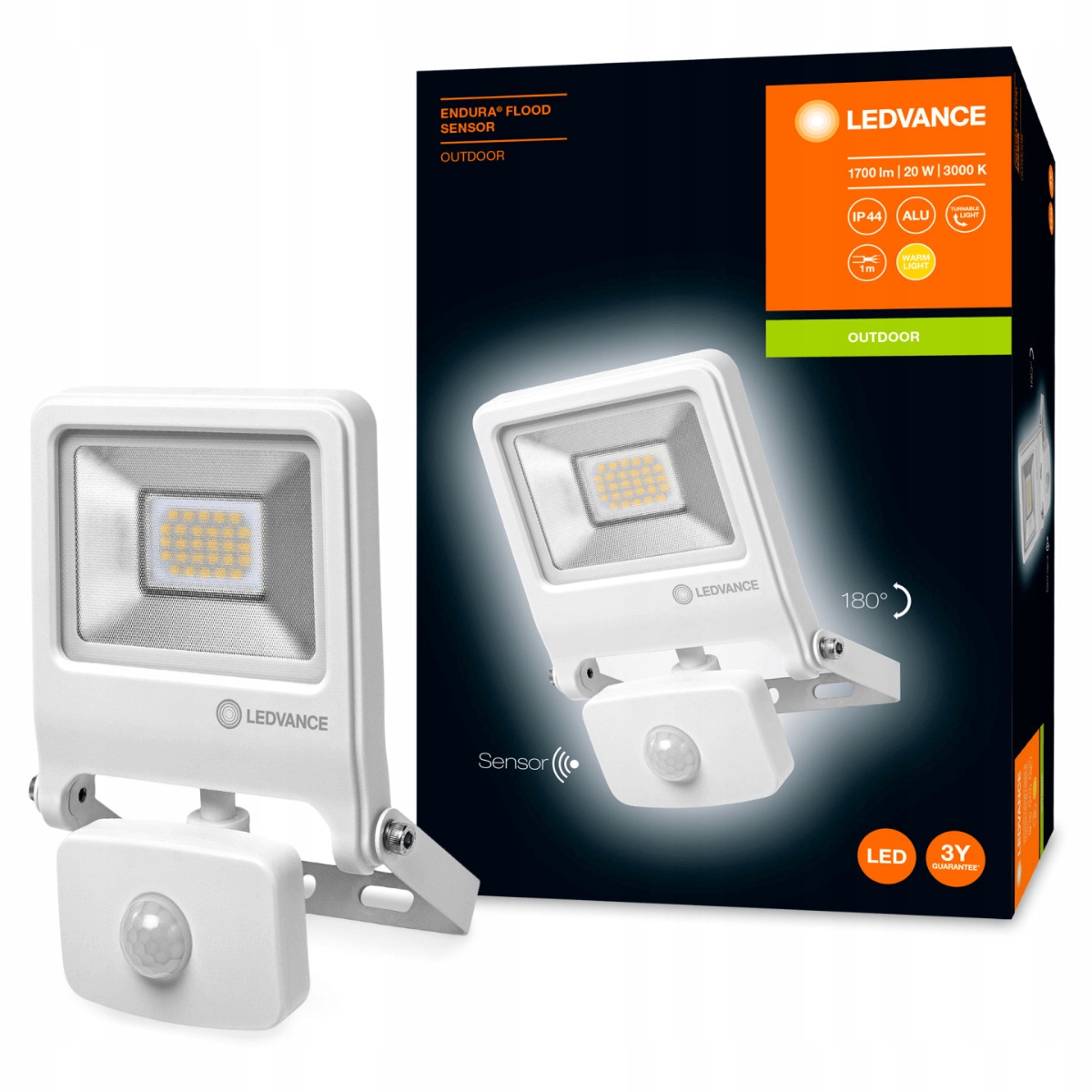 

Naświetlacz Led Halogen 20W Czujnik Ruchu Ledvance