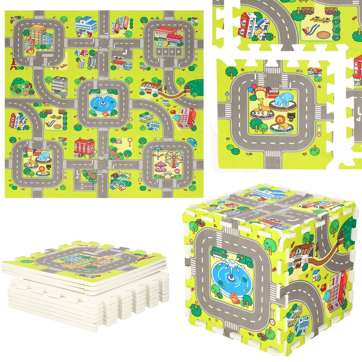 

Mata Piankowa 90x90cm Piankowe Puzzle 30x30 x 9szt