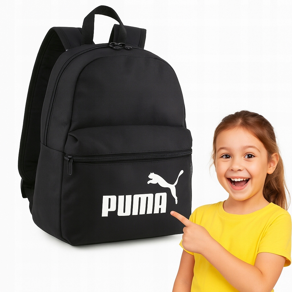 Plecak Puma Szkolny Do Szkoły Sportowy Młodzieżowy Czarny Męski Damski