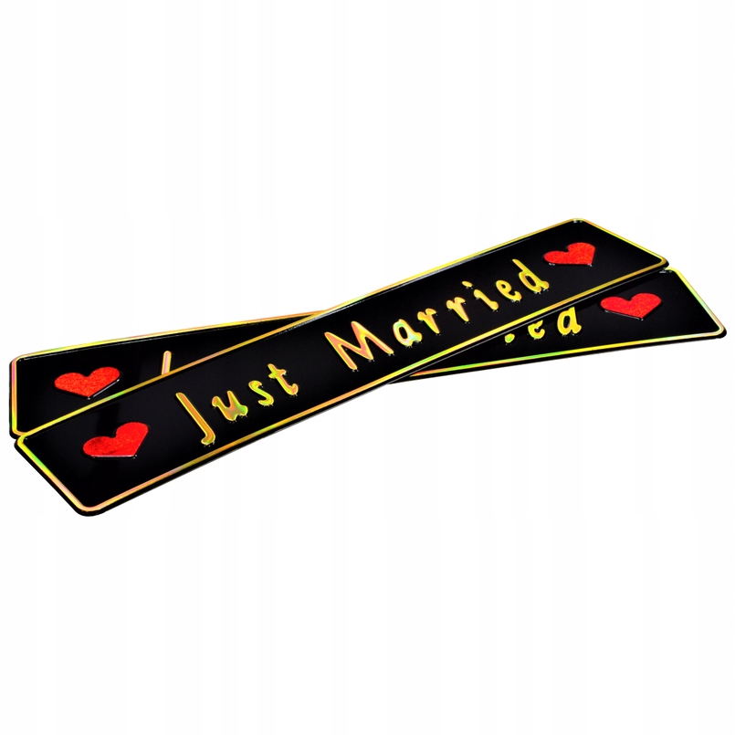 

Tablice ślubne do ramek samochodowych Just Married