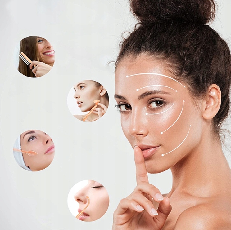 DARSONVAL DERMA WAND DARSONWAL MOCNY 4 PELOTY DO TWARZY WŁOSÓW INSTRUKCJA Model DO DOMU SALONU DLA KOBIET NA PREZENT NEW