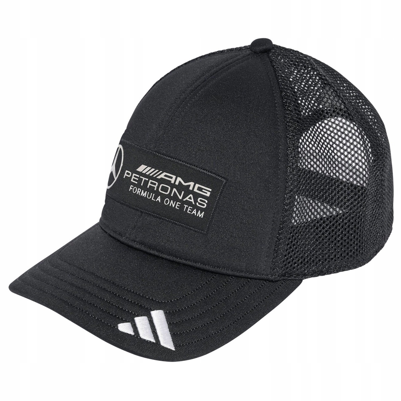 Čepice Mercedes Amg Petronas F1 adidas 2025 Logo Trucker černá