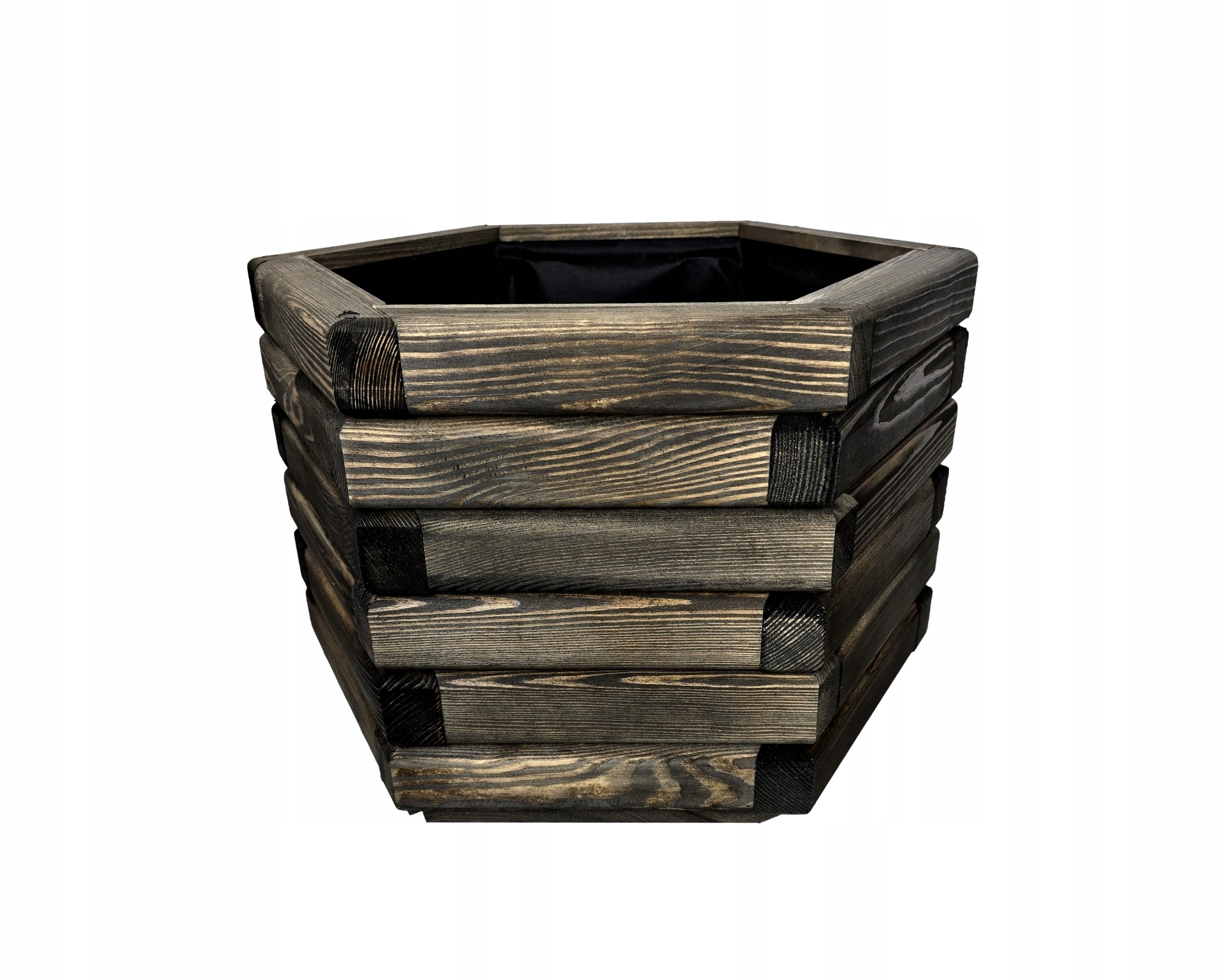 Šestihranný květináč Palisander 50/43/35 cm