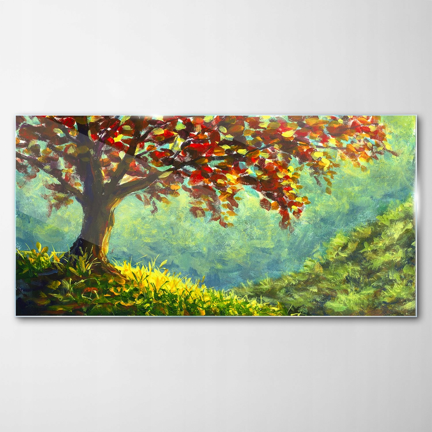 

Hartowany Obraz Szklany Jesień Drzewa Góry 100x50
