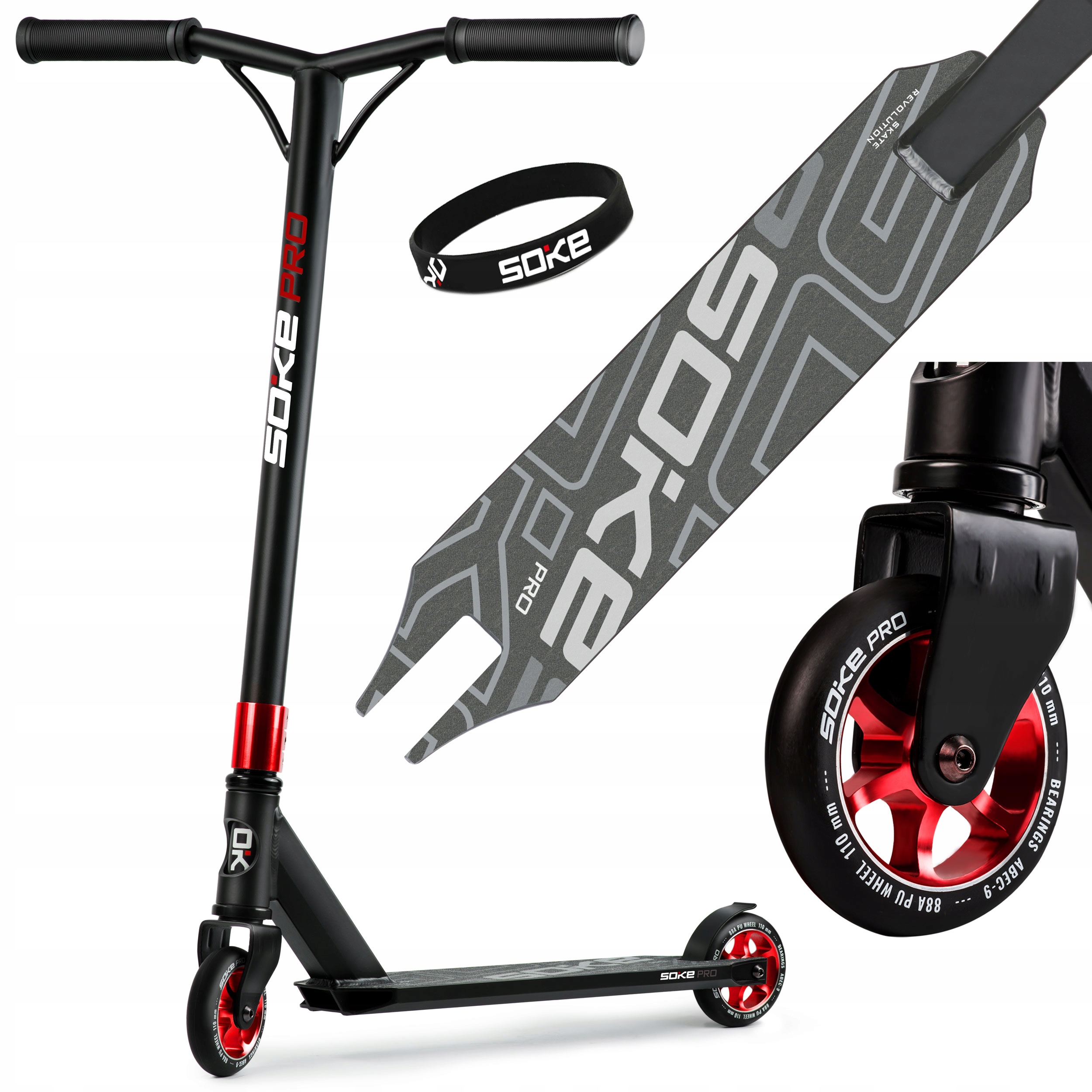 HULAJNOGA WYCZYNOWA SOKE PRO ABEC-9 FREESTYLE DO TRIKÓW STUNT 110mm