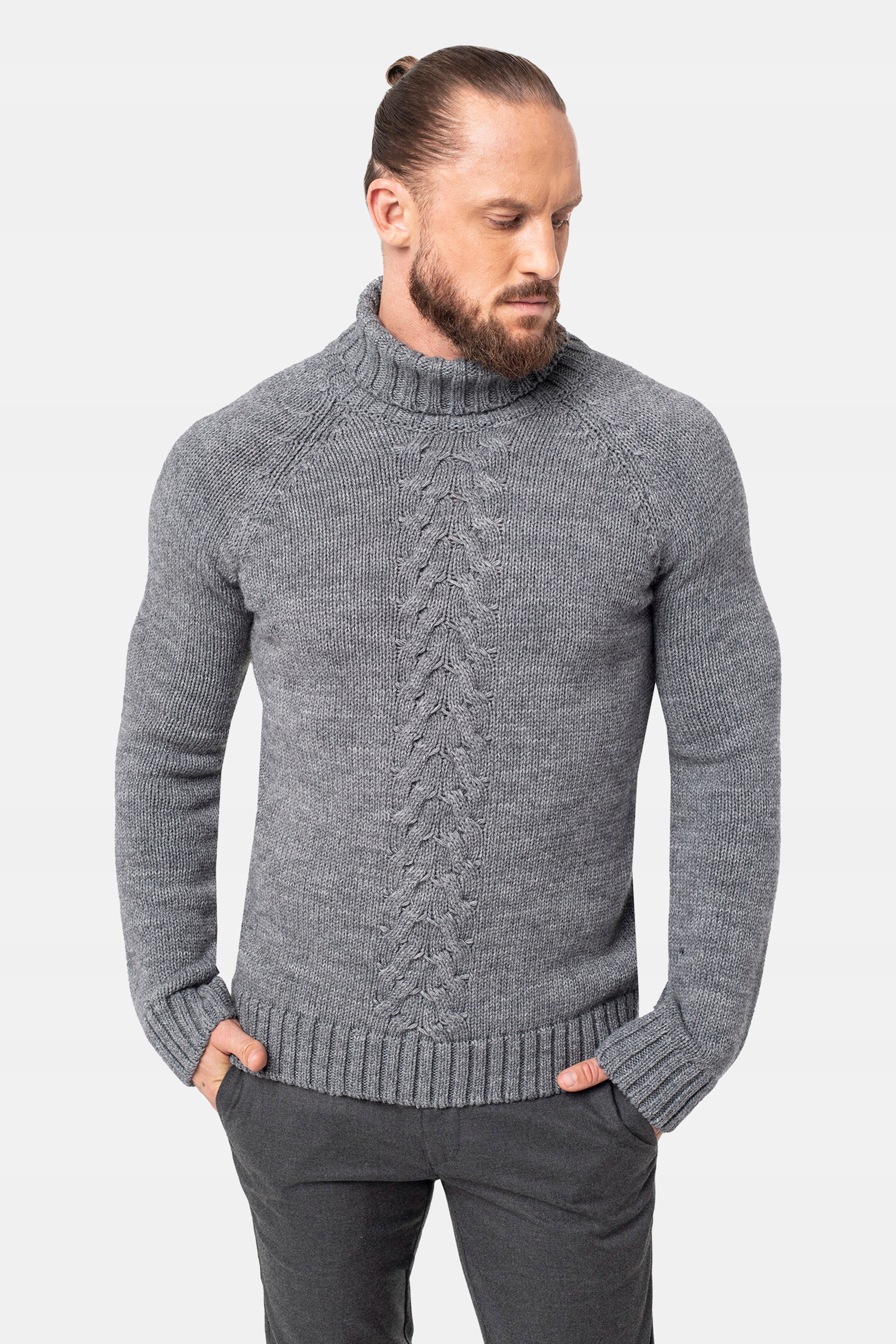 SWETER MĘSKI RECMAN GIVELET GOLF SZARY L