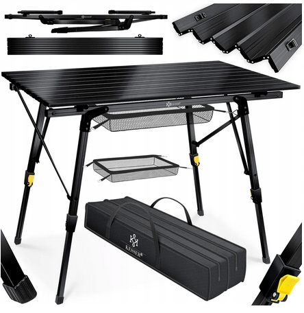 Stół turystyczny Kesser 53 x 89,9 x 69,9 cm czarny