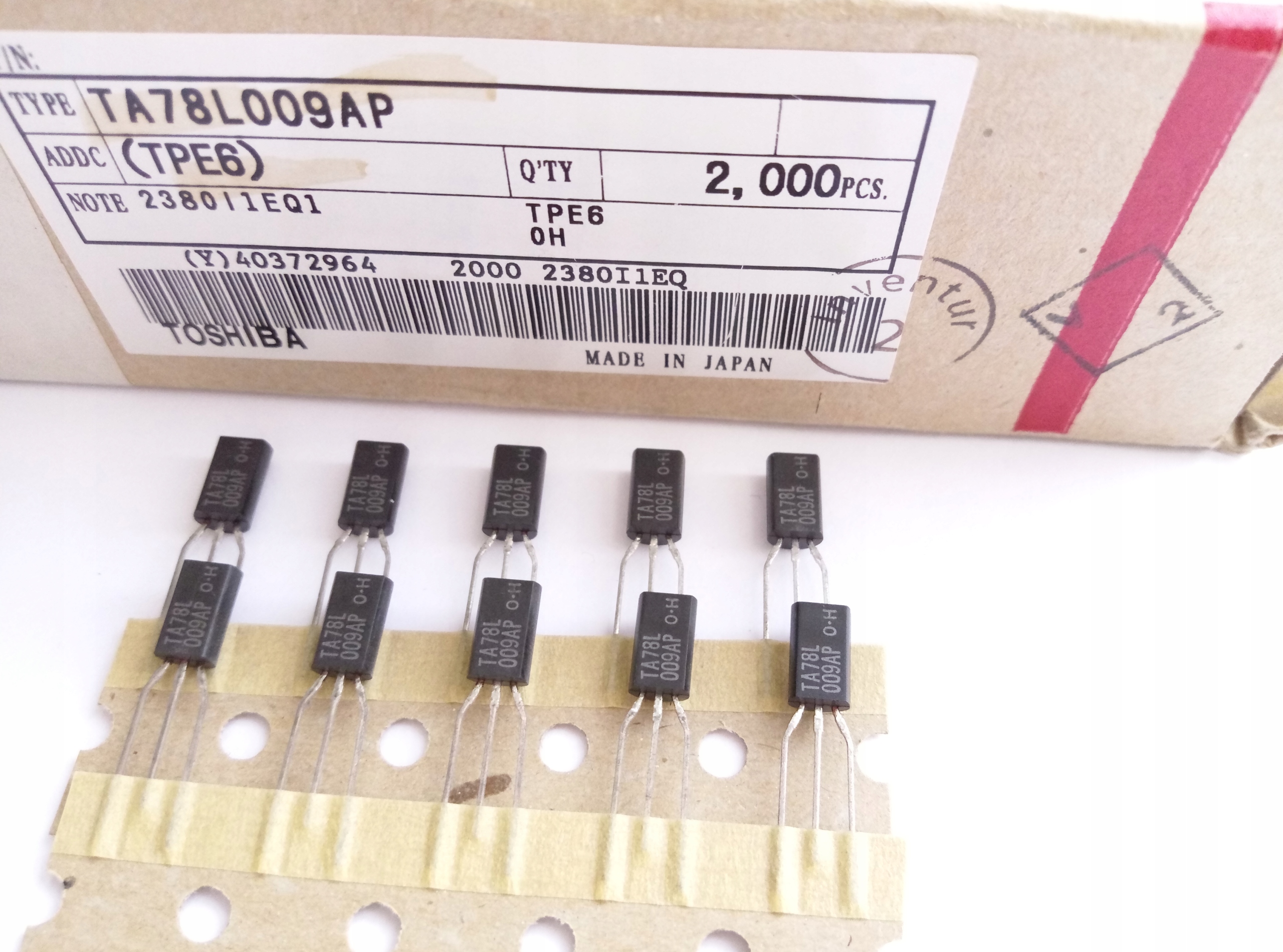 [10szt] Stabilizator 78L09 (TA78L009AP) 9V 0,15A